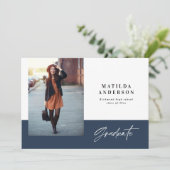 Invitation de la fête de graduation graphique mode (Debout devant)