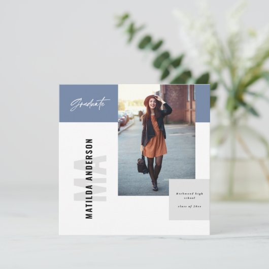 Invitation de la fête de graduation graphique mode (Debout devant)