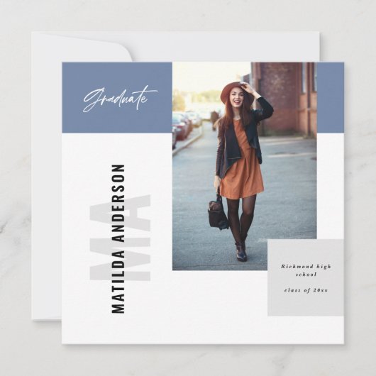 Invitation de la fête de graduation graphique mode (Devant)