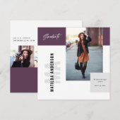 Invitation de la fête de graduation graphique mode (Devant / Derrière)