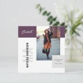 Invitation de la fête de graduation graphique mode (Debout devant)