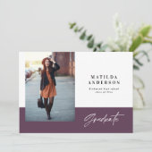 Invitation de la fête de graduation graphique mode (Debout devant)