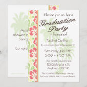 Invitation de la fête de graduation Hawaiian Luau (Devant / Derrière)