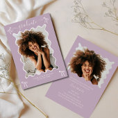 Invitation de la fête de graduation Lavender Bow