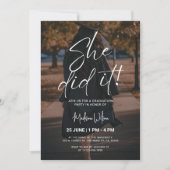 Invitation de la fête de graduation minimale en no (Devant)