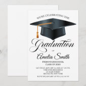 Invitation de la fête de graduation moderne (Devant / Derrière)