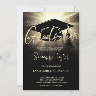 Invitation de la fête de graduation moderne