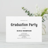 Invitation de la fête de graduation moderne (Debout devant)