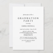 Invitation de la fête de graduation moderne (Devant)