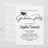 Invitation de la fête de graduation moderne (Devant / Derrière)