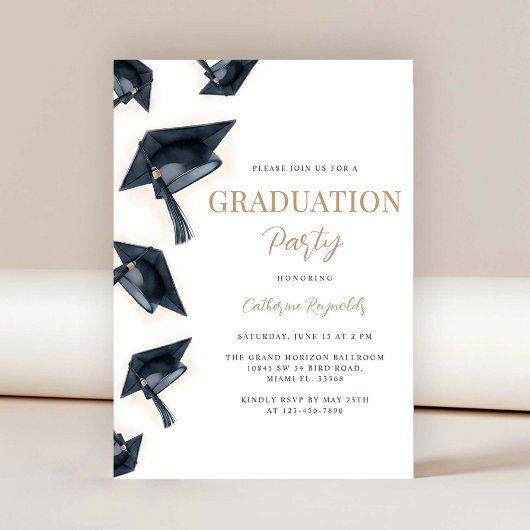 Invitation de la fête de graduation moderne