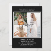 Invitation de la fête de graduation moderne (Dos)