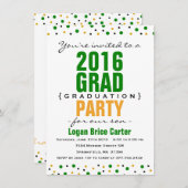 Invitation de la fête de graduation moderne 2016 - (Devant / Derrière)