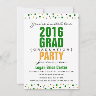 Invitation de la fête de graduation moderne 2016 -