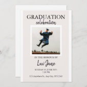 Invitation de la fête de graduation moderne avec p (Devant / Derrière)