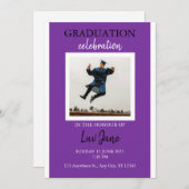 Invitation de la fête de graduation moderne avec p (Devant / Derrière)