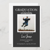 Invitation de la fête de graduation moderne avec p (Devant / Derrière)