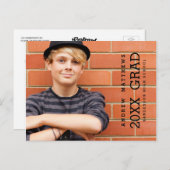 Invitation de la fête de graduation moderne Bold (Devant / Derrière)