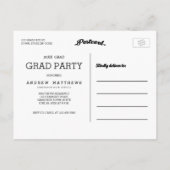 Invitation de la fête de graduation moderne Bold (Dos)