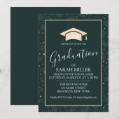 Invitation de la fête de graduation modifiable ins (Devant / Derrière)