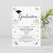 Invitation de la fête de graduation modifiable ins (Debout devant)