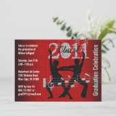 Invitation de la fête de graduation Musique dansan (Debout devant)