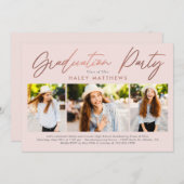 Invitation de la fête de graduation Penned (Devant / Derrière)