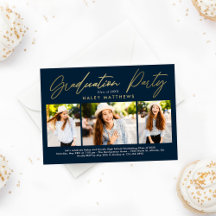 Invitation de la fête de graduation Penned