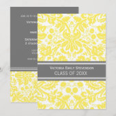 Invitation de la fête de graduation personnalisée (Devant / Derrière)