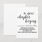 Invitation de la fête de graduation personnalisée (Devant / Derrière)