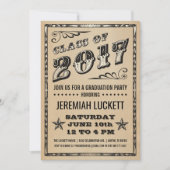 Invitation de la fête de graduation | Photo Kraft (Devant)