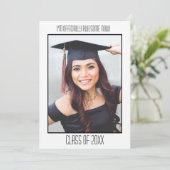 Invitation de la fête de graduation photo personna (Debout devant)