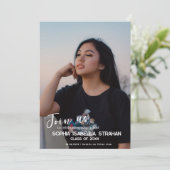 Invitation de la fête de graduation photo personna (Debout devant)