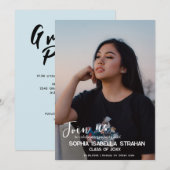 Invitation de la fête de graduation photo personna (Devant / Derrière)
