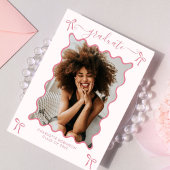 Invitation de la fête de graduation Pink Bow
