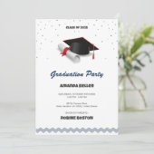 Invitation de la fête de graduation propre et clas (Debout devant)