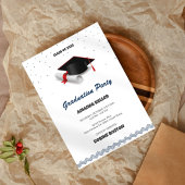 Invitation de la fête de graduation propre et clas