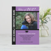 Invitation de la fête de graduation-Purple-2 (Debout devant)