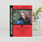 Invitation de la fête de graduation-Red-2 (Debout devant)