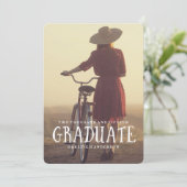 Invitation de la fête de graduation rétro (Debout devant)