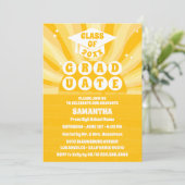 Invitation de la fête de graduation Retro Sunshine (Debout devant)