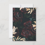 Invitation de la fête de graduation Rose d'or noir (Dos)