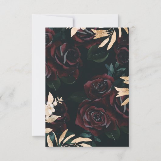 Invitation de la fête de graduation Rose d'or noir (Dos)