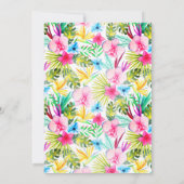 Invitation de la fête de graduation rose tropicale (Dos)