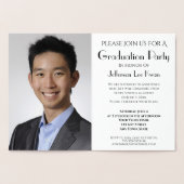 Invitation de la fête de graduation Silver Foil (Intérieur)