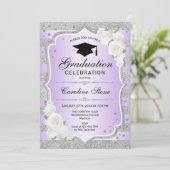 Invitation de la fête de graduation - Silver Purpl (Debout devant)