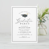 invitation de la fête de graduation simple cadre m (Debout devant)