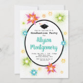 Invitation de la fête de graduation Star Burst (Devant)