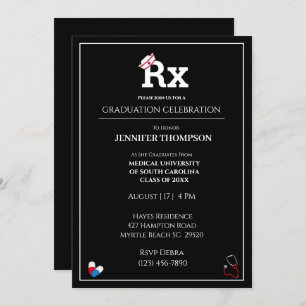 Invitation de la fête de graduation surprise Nurse