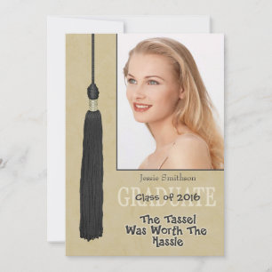 Invitation de la fête de graduation - Tassle Worth